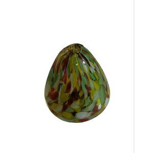 Hand Blown Pearlessence Confetti Art Glass Bud Vase Reed Diffuser Boho Decor 3”